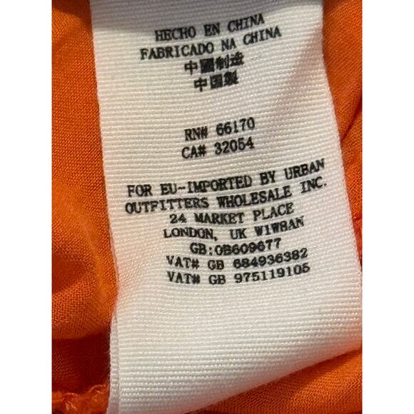 Free People Just Like Honey Orange Coral Lace Handkerchief Asymmetrical Dress - Picture 15 of 15